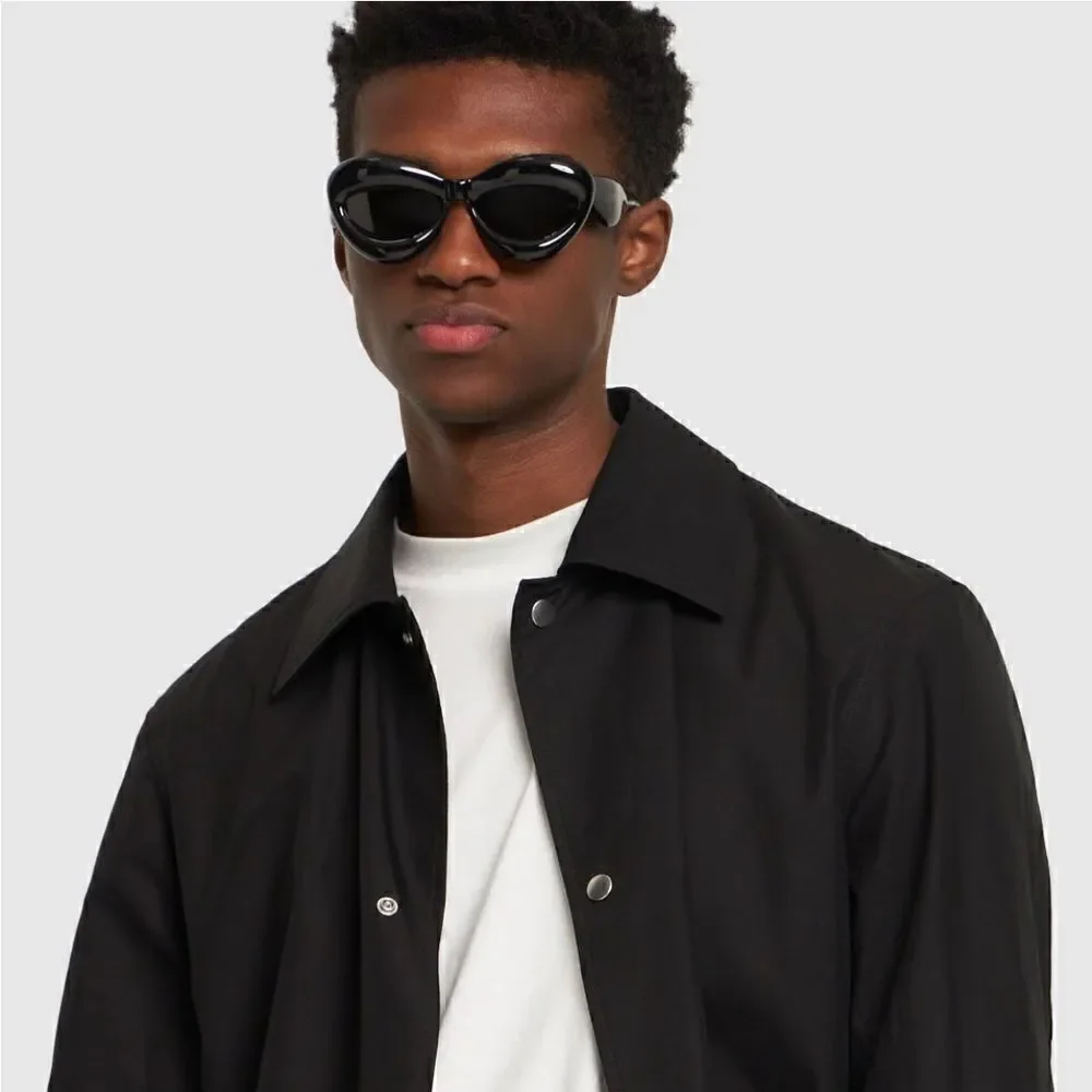 Inflated Cat Eye Black Sunglasses